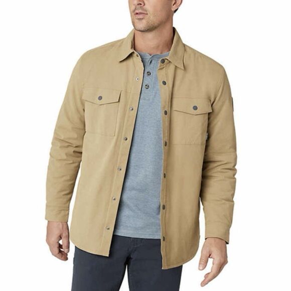 Eddie Bauer Other - Eddie Bauer Jacket Tan Medium Voyager Fleece Aztec Print Lined Snap Jacket